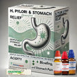 natural homeopathic remedies for H. pylori infection, acidity, bloating, nausea, vomiting, and stomach pain. Safe, effective