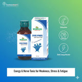 Wheezel Five Phos homeopathic medicine bottle and box on a gradient blue background