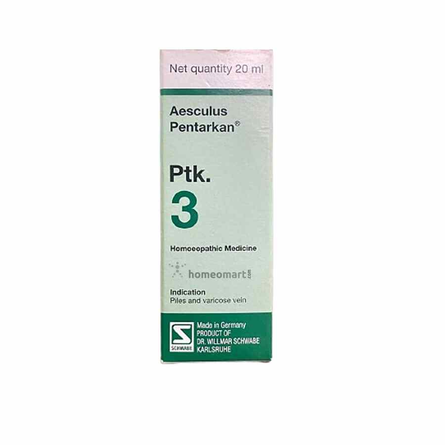 Schwabe Aesculus Pentarkan Ptk. 3 - Homeopathic Remedy for Piles and Varicose Veins