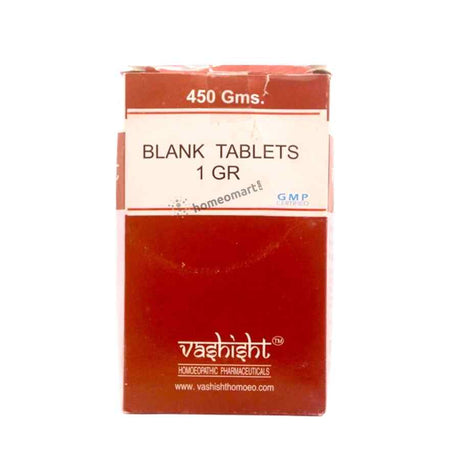 Homeopathy Blank 1 grain  Tablets  in 450 Grams carton pack