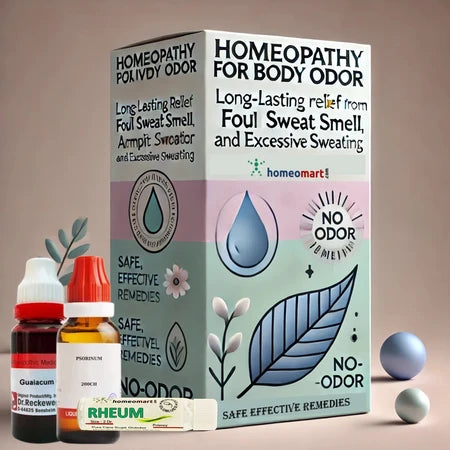 Control body odor naturally with homeopathy. Long-lasting relief from foul sweat smell, armpit odor, and excessive sweating with safe, effective remedies