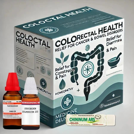 homeopathic formula for rectal cancer, diarrhea, constipation, and abdominal pain. Supports bowel health, relieves discomfort