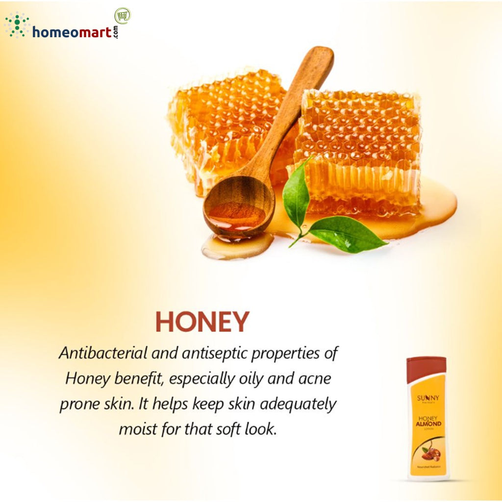 Honey in body lotion for dry skin