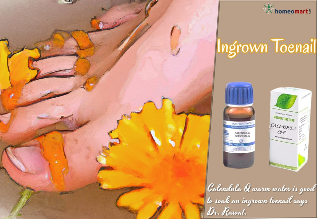ingrown toenail soaking antiseptic solution calendula Q