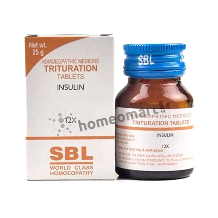 SBL Insulin 12x Homeopathy Trituration Tablets 25gms