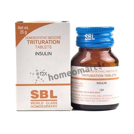 SBL Insulin 12x Homeopathy Trituration Tablets 25gms