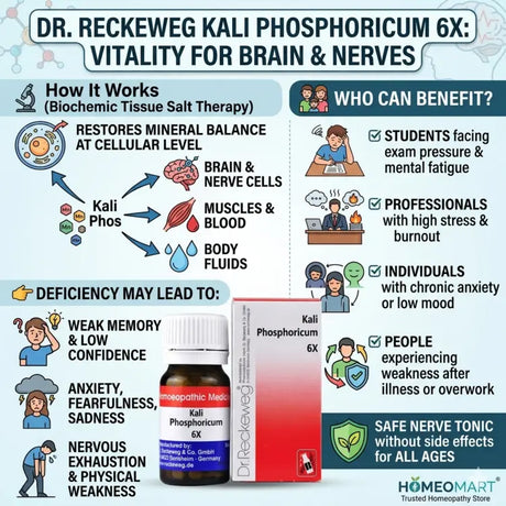 nerve tonic homeopathy, homeopathic medicine for anxiety, mental fatigue remedy homeopathy, biochemic tissue salts, kali phos benefits, kali phosphoricum uses