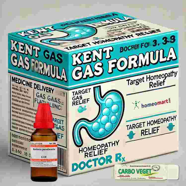 Homeopathy Gas Flatulence relief medicine kit