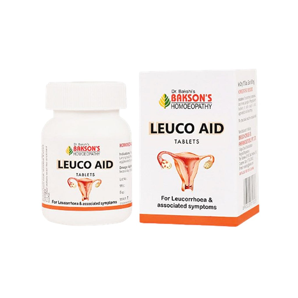 Bakson Leuco Aid Tablets for irregular, delayed menses, white discharge
