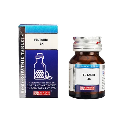 Lords Fel Tauri 3x, 6x Homeopathy Trituration Tablets for Liver & Digestive Health