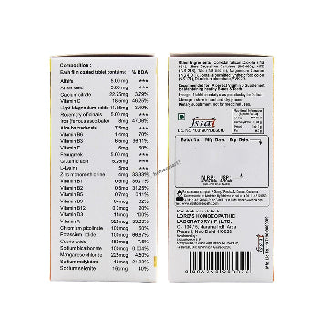Lords Vitamin D Alfa + Multivitamin & Multimineral Tablets chart 