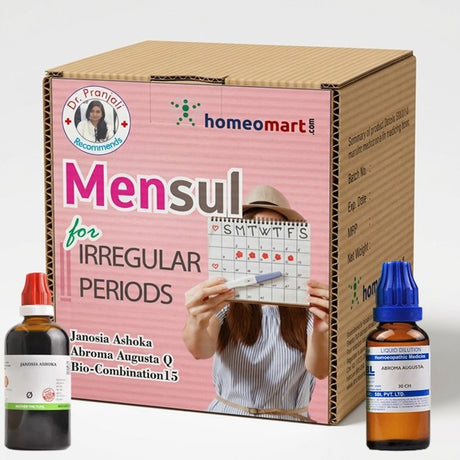 Mensul homeopathy kit, irregular periods treatment, natural menstrual support, hormone balance women, delayed periods remedy, scanty periods treatment, heavy periods homeopathy, menorrhagia natural remedy,