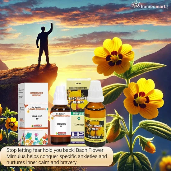 Stop letting fear hold you back! Bach Flower Mimulus helps conquer specific anxieties and nurtures inner calm and bravery