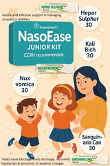 sinusitis, sinus symptoms, children, child wellness, homeopathy, homeopathic remedies, CCRH, Hepar Sulphuricum, Hepar Sulph 30, Kali Bichromicum, Kali Bich 30, Nux Vomica 30, Sanguinaria Canadensis 30, blocked nose, nasal congestion, nasal discharge, thick mucus, sinus headache, forehead headache, right sided headache, cold sensitivity, weather sensitivity, homeopathy guide, pediatric homeopathy