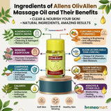 OlivAllen, OlivAllen Body Oil, OlivAllen Massage Oil, Allen Healthcare, Body Massage Oil, Medicated Body Oil, Dry Skin, Rough Skin, Skin Nourishment, Skin Care, Wrinkles, Ageing Skin, Neem, Camphor, Berberis Aquifolium, Turmeric, Cod Liver Oil, Sandalwood Oil, Olive Oil, Arachis Oil, Lanolin, Paraffin, External Use, 100ml, 200ml, Massage Oil, Body Care