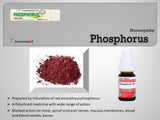 image showing amorphous phosphorus salt and bottle of homeopathy phosphorus medicine with uses