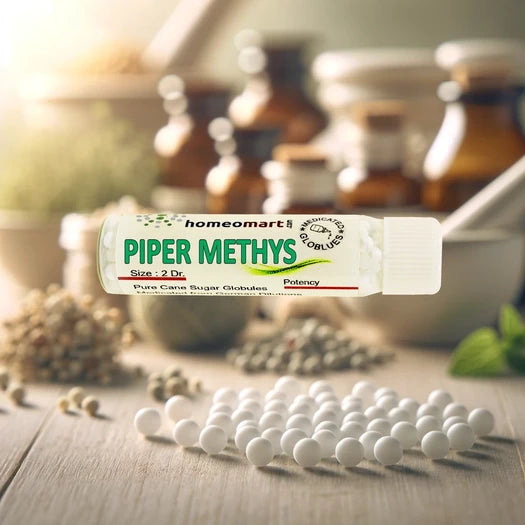 Piper Methysticum Medicated Pills  bottle with herbs and bottles in the background
