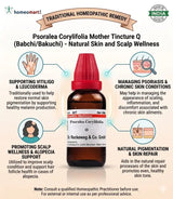 Psoralea for psoriasis, homeopathic skin remedy, Psoralea Corylifolia uses, homeopathy for alopecia areata, Bakuchi homeopathic medicine, natural remedy for skin pigmentation, homeopathic medicine for eczema, Psoralea for skin disorders, Babchi Mother Tincture online, homeopathic remedy for depigmentation