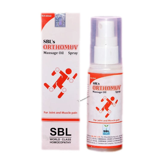 SBL Orthomuv Spray! Powered by Arnica Montana, Gaultheria, and Cantharis, this fast-absorbing, deep-penetrating homeopathic formula soothes pain, reduces swelling, and restores mobility