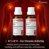Homeopathy R1 & R11 for Individuals with chronic joint pain, stiffness, or arthritis seeking natural anti-inflammatory and rheumatic relief
