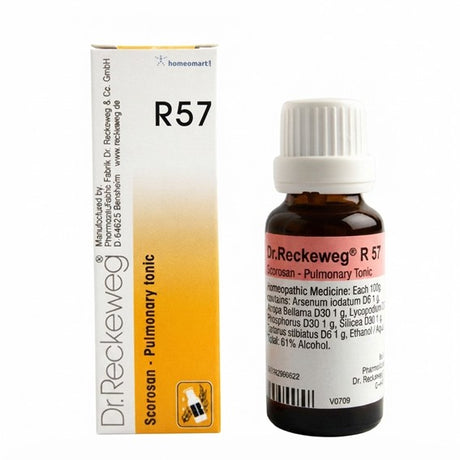 Dr Reckeweg R57, Dr Reckeweg R57 Drops, R57 Pulmonary Tonic, Dr Reckeweg R57 Pulmonary Tonic, R57 lung tonic, R57 homeopathic medicine, homeopathic lung tonic, homeopathic respiratory drops, lung support drops, German homeopathic lung medicine