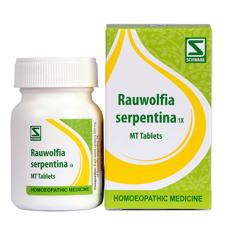 Rauvolfia Serpentina 1x homeopathy Tablet for High Blood Pressure, emotional excitability