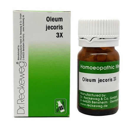 জার্মান Oleum Jecoris 3X হোমিওপ্যাথি ট্রিচুরেশন ট্যাবলেট