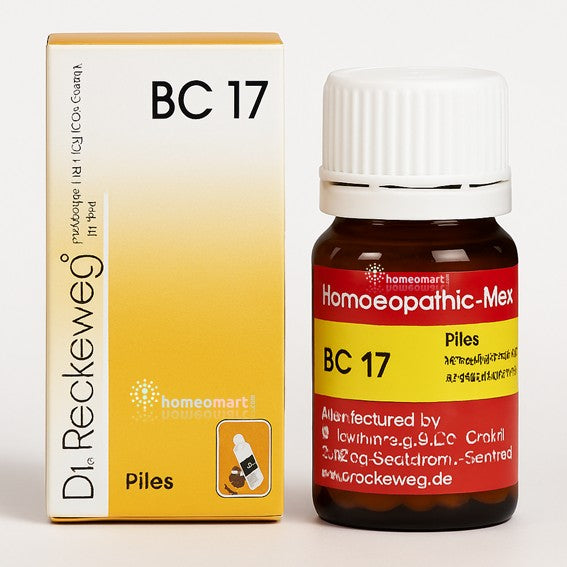 Dr. Reckeweg BC 17 homeopathic medicine bottle and packaging on a white background