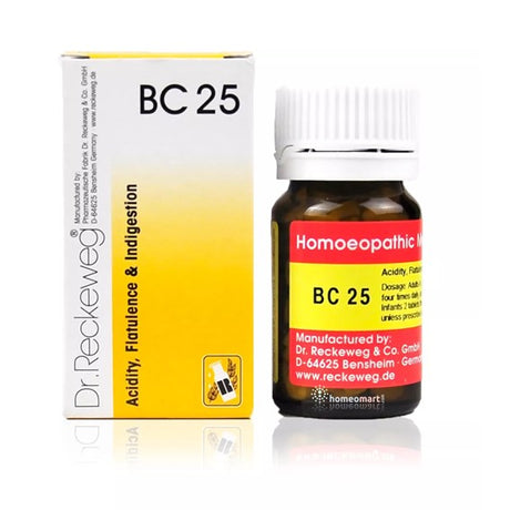 Dr. Reckeweg BC 25 homeopathic medicine bottle and packaging on a white background