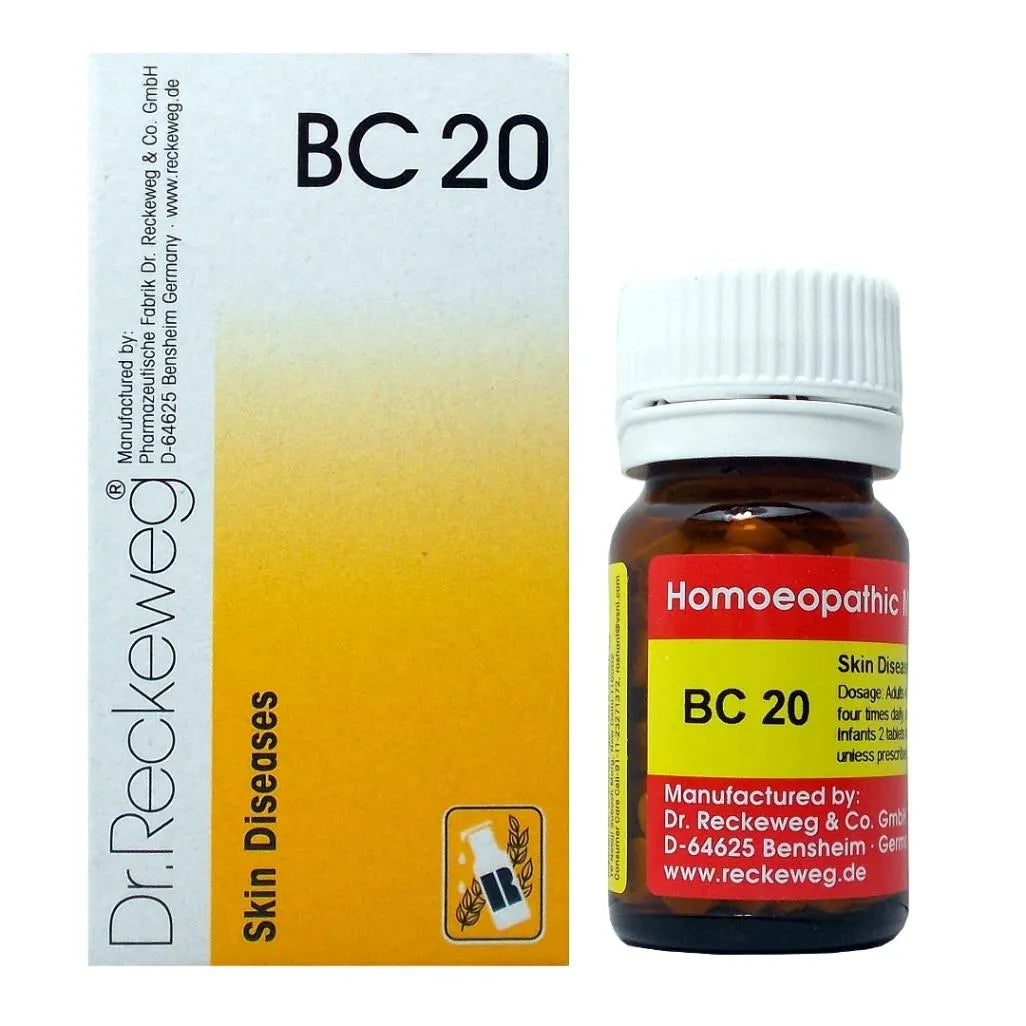 Dr Reckeweg Biochemic Combination Tablets BC20 for Acne, Eczema, Psoriasis, Scalp eruptions