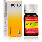 Dr. Reckeweg BC 13 homoeopathic medicine bottle and packaging on a white background