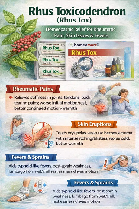 rhus toxicodendron homeopathic medicine, rhus tox uses homeopathy, homeopathy for joint pain, arthritis homeopathic remedy, rheumatism homeopathy medicine, eczema homeopathic treatment, skin allergy homeopathy remedy