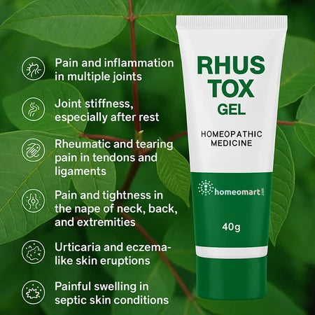 Rhus tox homeopathy skin benefits in Gel and ointments