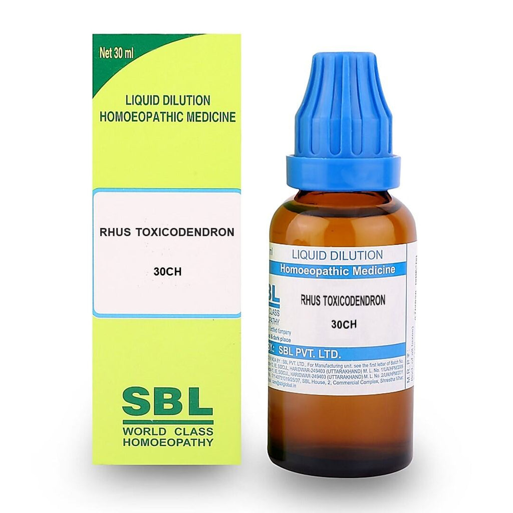 SBL Rhus Toxicodendron Homeopathy Dilution 6C, 30C, 200C, 1M, 10M