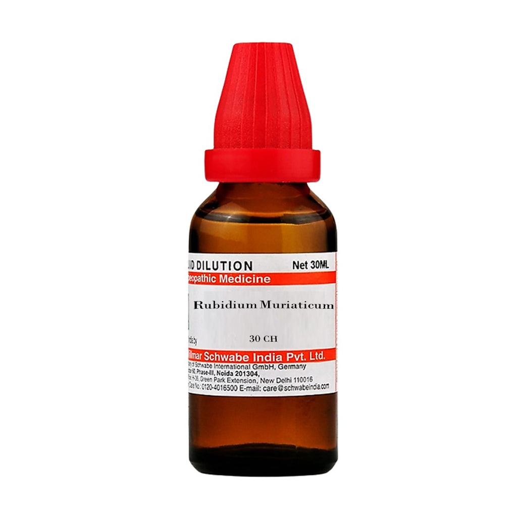 Schwabe Rubidium Muriaticum Homeopathy Dilution 6C, 30C, 200C, 1M, 10M