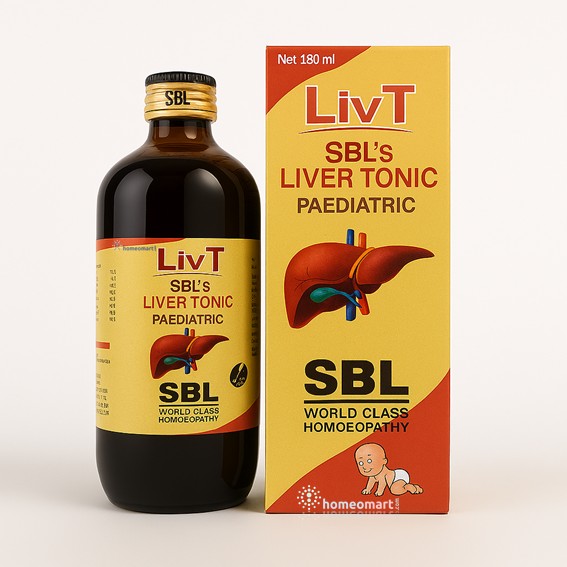 SBL Liver Tonic Paediatric bottle and packaging on a white background