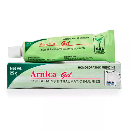 SBL Arnica Gel offers quick relief from joint pain, muscle fatigue, sprains, bruises, and injuries. A safe, natural homeopathic remedy for trauma care. Shop now.