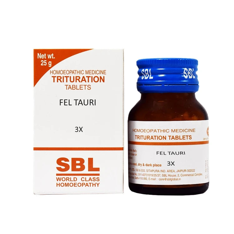 Fel Tauri 3x, 6x Homeopathy Trituration Tablets for Liver & Digestive Health