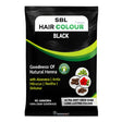 SBL Hair Colour Black packaging with natural henna ingredients on a white background