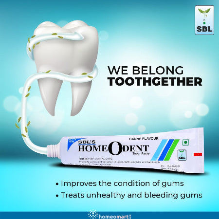 SBL Homeodent Toothpaste (Saunf Flavour) fights caries, tartar, bad breath, and bleeding gums