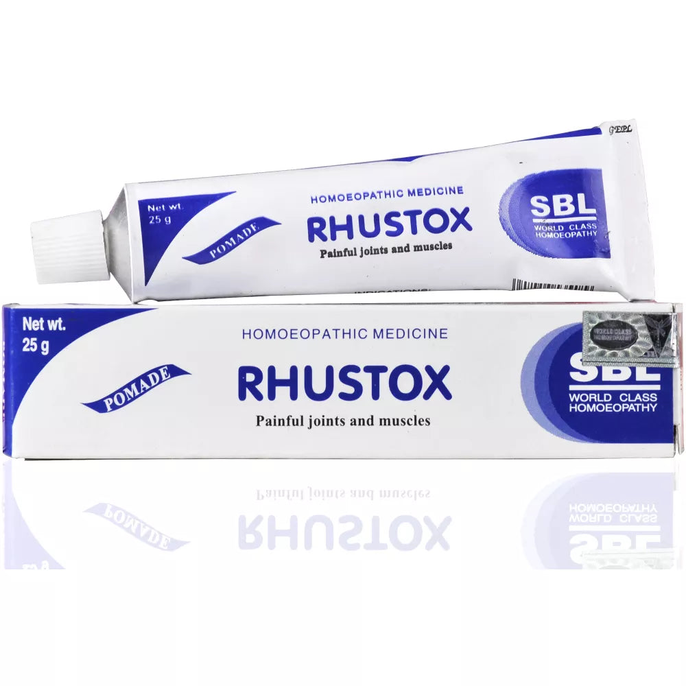 Rhus Tox Ointment offers targeted homeopathic relief for arthritis, sprains, sciatica, and eczema-like skin conditions. Whether it's joint stiffness after overwork or nerve pain worsened by cold weather, this fast-absorbing formula eases discomfort and restores mobility—without side effects.