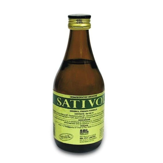 SBL Sativol Nerve Tonic is a restorative formula that helps combat tiredness, fatigue, sleeplessness, nervous exhaustion, and low appetite during recovery.