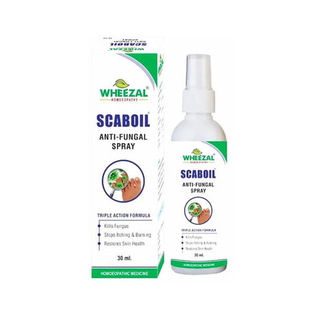 Wheezal Scaboil Antifungal Spray – Comprehensive Homeopathic Skin Care Solution