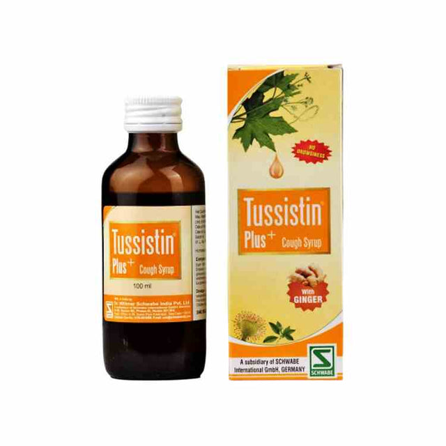 Schwabe Tussistin Plus Cough Syrup with Ginger | Homeopathic Cough Relief