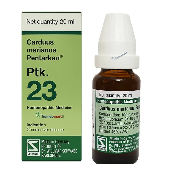 Homeopathic medicine bottle and packaging with visible branding on a white background
