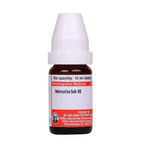Bottle of Adel Mercurius Sub 30 homoeopathic medicine on a white background