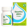 Glycyrrhiza glabra 1x homoeopathic medicine packaging including bottle and box on a white background