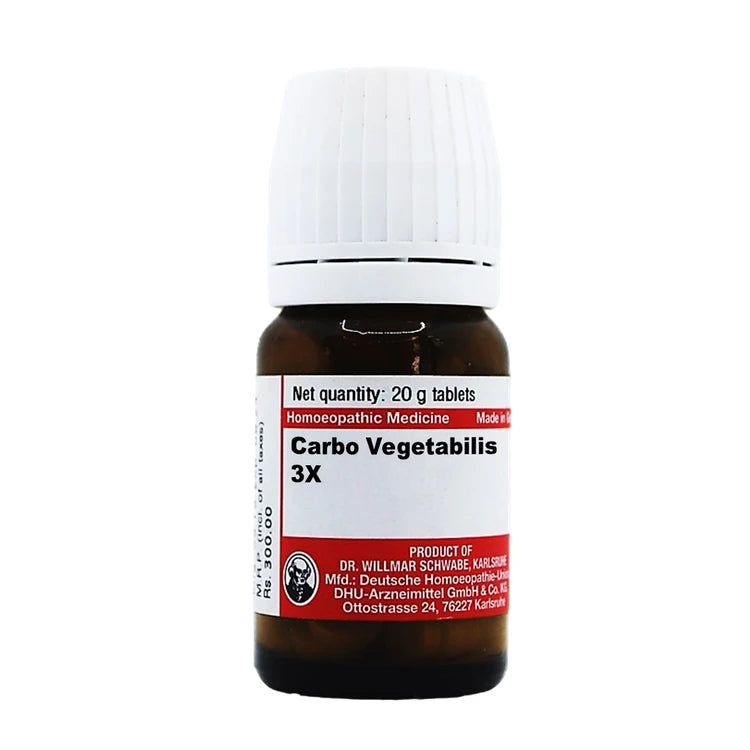 Schwabe (WSG), a leading homeopathic medicine company, in front of Carbo Vegetabilis 3X Tablets.