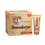 Soundarya homeopathic cream packaging with box and tube on a white background