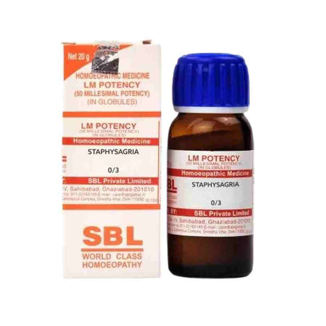 Staphysagria LM Potency Homeopathy Dilution